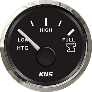 NMEA 2000 &amp; J1939, KUS USA Holding Tank Level Gauge, 12V/24V, 2", 52mm, IP67 (Black)