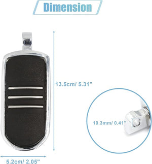 uxcell 1 Pair 10.3mm Aluminum Alloy Motorcycle Rearsets Rear Set Footrest Footpeg Foot Rest Peg Bike Bicycle Cycling Black Silver Tone