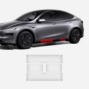 (4pcs in 1Set) Tesla Model Y Juniper Door Sill &amp; Door Steps Edge Guard PPF Film, Wrap, Scratches, Paint Prototection Film