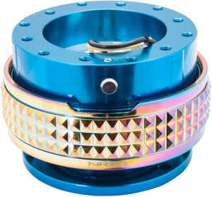 NRG Innovations SRK-210BL/CG Quick Release Kit (Blue Body / Chrome Gold Pyramid Ring)