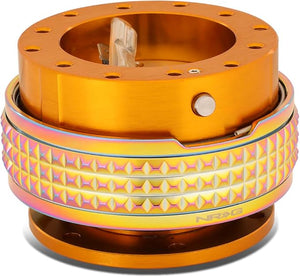 NRG Innovations SRK-210RG/MC Quick Release Kit (Rose Gold Body / Neochrome Pyramid Ring)