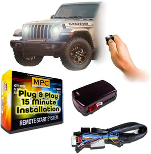 MPC Remote Start Kit Compatible with Jeep Wrangler 2007-2018 || 100% Plug n Play || Key-to-Start || Use Your OEM Key Fob || 15 Minute Install || USA Tech Support