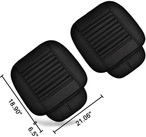 Big Ant 2 Pack Car Interior Seat Cover Cushion Pad Mat for Auto Supplies Office Chair with Breathable PU Leather (Black)