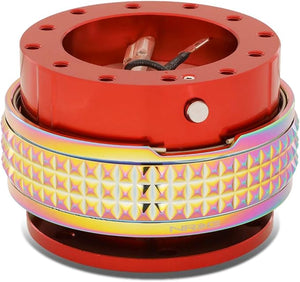 NRG Innovations SRK-210RD/MC Quick Release Kit (Red Body / Neochrome Pyramid Ring)