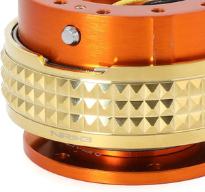 NRG Innovations SRK-210OR/CG Quick Release Kit (Orange Body / Chrome Gold Pyramid Ring)