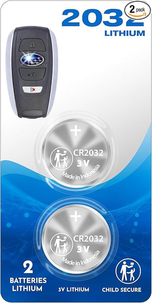 (2 Pack) Remote Key FOB Battery for Subaru CR2032 2032 fits 2017-2021 fits air led Light case Booster Mount Shell Cover Ascent Crosstrek Forester Impreza Legacy Outback CVT STI WRX Smart Accessories