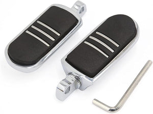 uxcell 1 Pair 10.3mm Aluminum Alloy Motorcycle Rearsets Rear Set Footrest Footpeg Foot Rest Peg Bike Bicycle Cycling Black Silver Tone