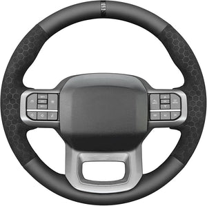 MEWANT Hand Stitch Steering Wheel Cover for Ford F150 Lightning F350 F450 Expedition 2022-2024 Ford F150 Truck Accessory