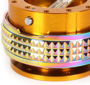 NRG Innovations SRK-210RG/MC Quick Release Kit (Rose Gold Body / Neochrome Pyramid Ring)