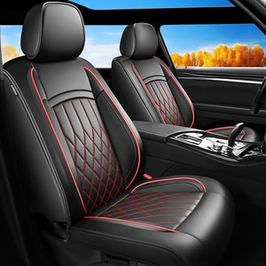 Fit for Civic Car Seat Covers Compatible with Honda Civic 2003-2026 - Waterproof Breathable Leather Automotive Seat Cushions Protector, Airbag Compatible,Only 2 Front seat Covers£¨Red