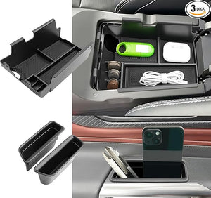(3pcs) Coleya 2024 2025 2026 Mustang Accessories Center Console Organizer/Door Side Storage Box for Ford Mustang,Durable ABS Plastic&amp;Anti-Slip Rubber 2025 Mustang GT Console Tray/Door Organizer In