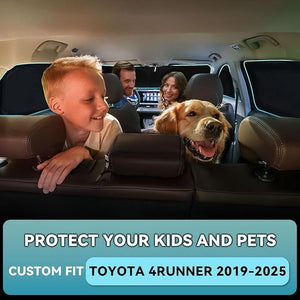 8 PCS Sun Shades for Toyota 4Runner Windshield Sunshade, 2-Layer Full Window Shades for 4-Runner 2019-2025 Front Rear Side Window Covers Sun Visor Blocker Baby Privacy Car Accessories Keep Car Cool