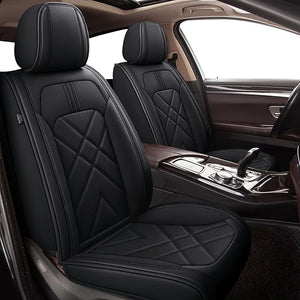 TTX LIGHTING Car Seat Covers Fit for Ford Mustang 2007-2022 - Breathable Leather Waterproof 2 Front Seat Protector (Black)