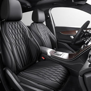 Full Seat Covers for Toyota Prius 2023 2024 2025, Breathable Leather Car Seat Cushion (5 Seat Full Set. Black)