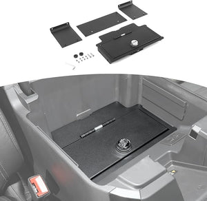 RT-TCZ for Silverado Center Console Organizer Gun Safe Box with Lock for Chevy Silverado GMC Sierra 2022 2023 2024 2025-Present Black Interior Storage Accessories