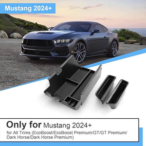 (3pcs) Coleya 2024 2025 2026 Mustang Accessories Center Console Organizer/Door Side Storage Box for Ford Mustang,Durable ABS Plastic&amp;Anti-Slip Rubber 2025 Mustang GT Console Tray/Door Organizer In