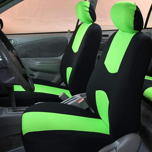 FH Group Flat Cloth Full Set Car Seat Covers Three Row 7 Seater - Universal Fit for Cars, Trucks &amp; SUVs Green