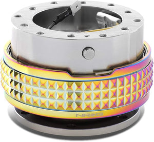 NRG Innovations SRK-210GM/MC Quick Release Kit (Gunmetal Body / Neochrome Pyramid Ring)