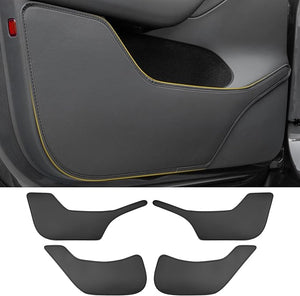 (4 Packs Car Door Protector Compatible for Model Y Juniper 2026 2025 Door Sill Panel, Front &amp; Rear Leather Protector Cover Accessories Kick Dust Water Dirt Proof Mat Protection