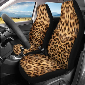Cheetah Print Seat Covers for Cars Full Set Leopard Steering Wheel Cover Women Seat Belt Cushion Pads Center Console Protector with Headrest Fit SUVs Trucks 14 Pcs Auto Accessories Decor