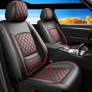 Fit for Civic Car Seat Covers Compatible with Honda Civic 2003-2026 - Waterproof Breathable Leather Automotive Seat Cushions Protector, Airbag Compatible,Only 2 Front seat Covers£¨Red